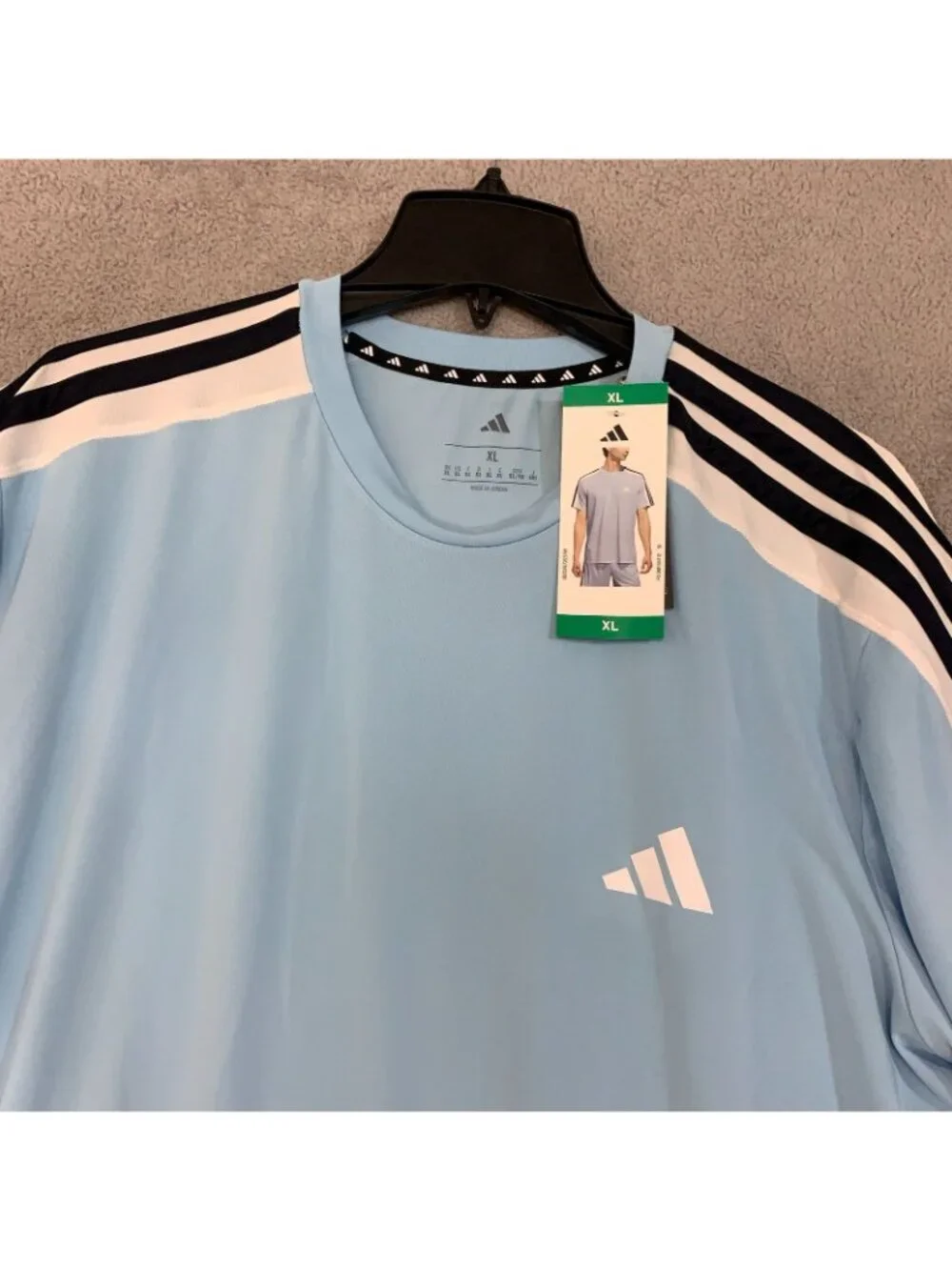 NWT Adidas   Men's XL Active T Shirt Blue